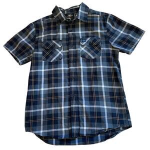 Harley-Davidson Genuine Moterclothes Men’s Short Sleeve Cotton Plaid Biker Top M